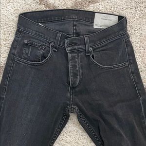 Rag & Bones Black Ripped Jeans